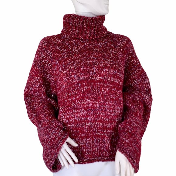 Urban Outfitters Sweaters - Urban Outfitters Red Turtleneck Oversized Sweater